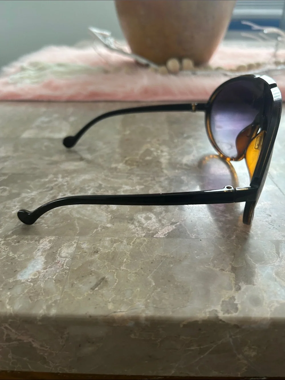 Brand new Oversized Shield Sunglasses in Tortoiseshell and Black